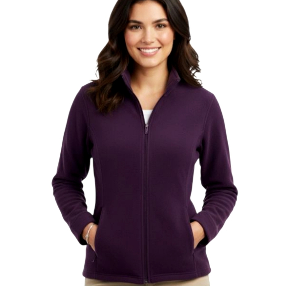 L.L. Bean Polartec Purple Fleece Jacket Full Zip Size Large